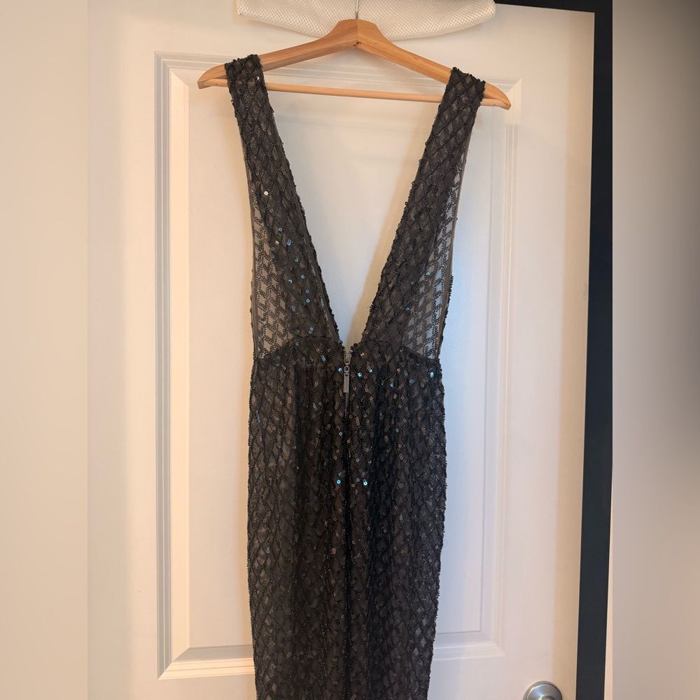 NWOT BRONX AND BANCO Liora Maxi Dress, Elegant Black Sequin Gown, wedding guest - Picture 15 of 16